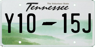 TN license plate Y1015J