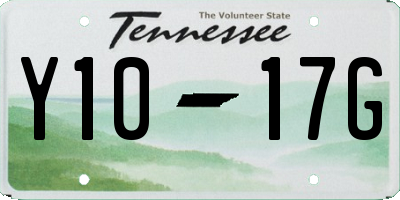 TN license plate Y1017G