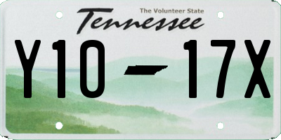 TN license plate Y1017X