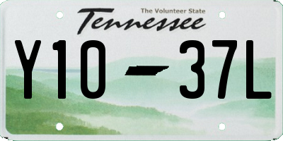 TN license plate Y1037L