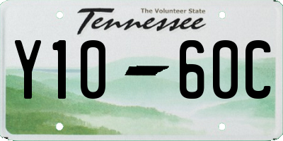 TN license plate Y1060C
