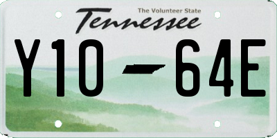 TN license plate Y1064E