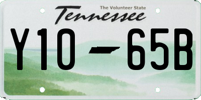TN license plate Y1065B