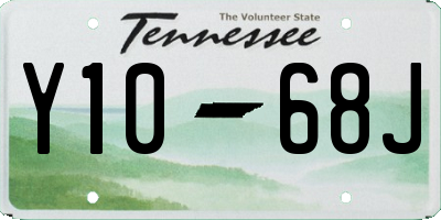 TN license plate Y1068J