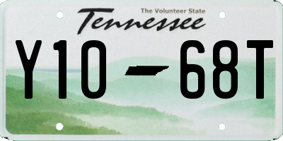 TN license plate Y1068T
