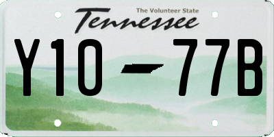 TN license plate Y1077B