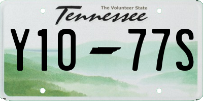 TN license plate Y1077S