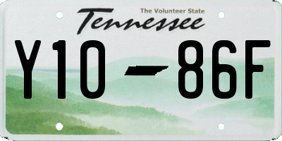 TN license plate Y1086F