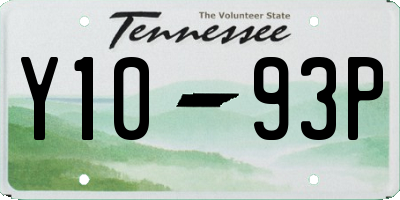 TN license plate Y1093P