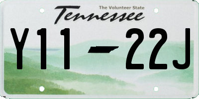 TN license plate Y1122J