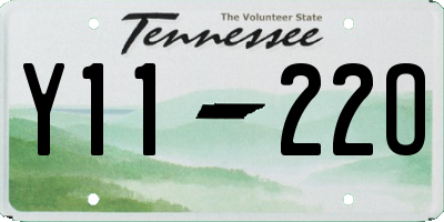 TN license plate Y1122O