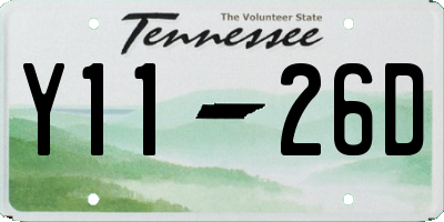 TN license plate Y1126D