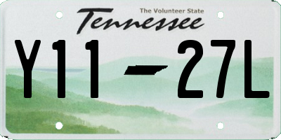 TN license plate Y1127L