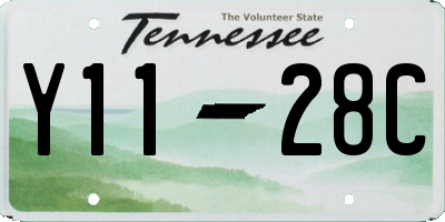 TN license plate Y1128C