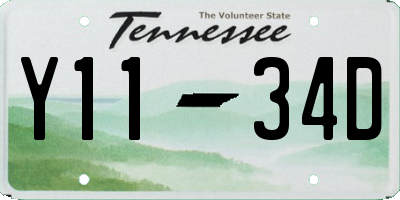 TN license plate Y1134D