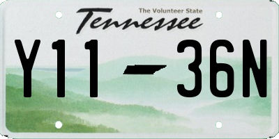 TN license plate Y1136N