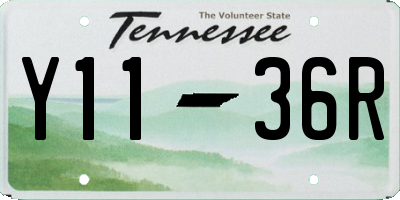 TN license plate Y1136R