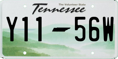 TN license plate Y1156W