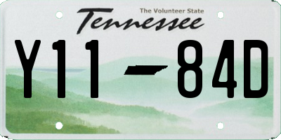 TN license plate Y1184D
