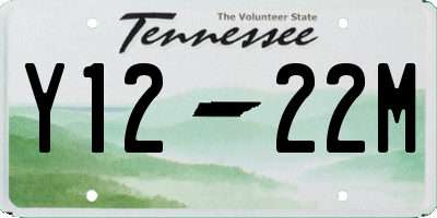 TN license plate Y1222M