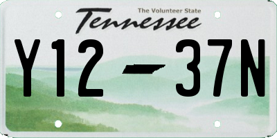 TN license plate Y1237N