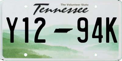 TN license plate Y1294K
