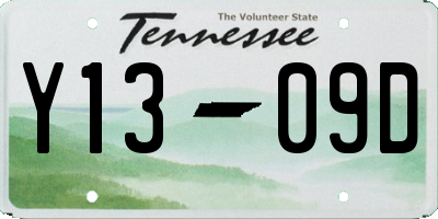 TN license plate Y1309D
