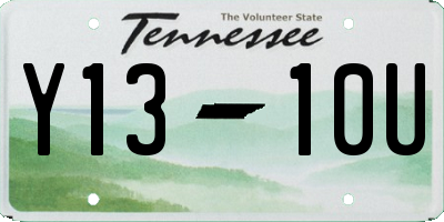 TN license plate Y1310U
