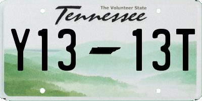 TN license plate Y1313T