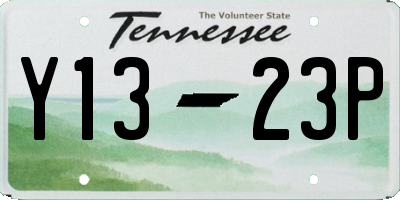 TN license plate Y1323P