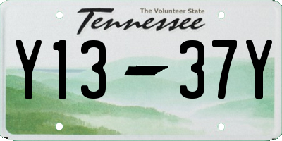 TN license plate Y1337Y