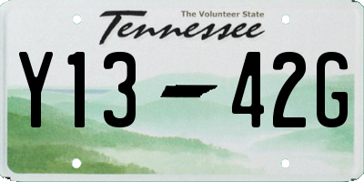 TN license plate Y1342G