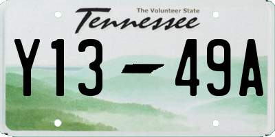 TN license plate Y1349A