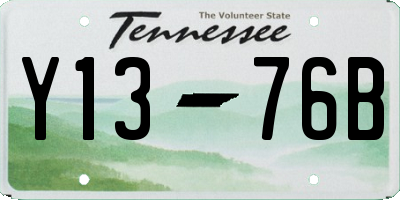 TN license plate Y1376B
