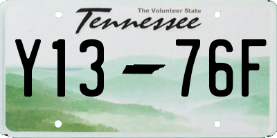 TN license plate Y1376F