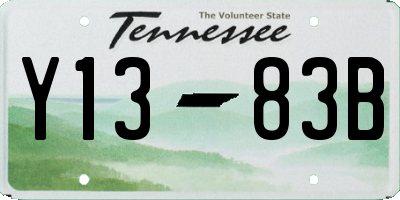 TN license plate Y1383B