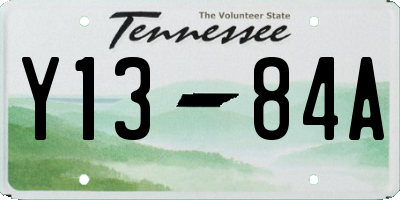 TN license plate Y1384A