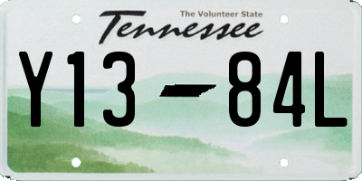 TN license plate Y1384L