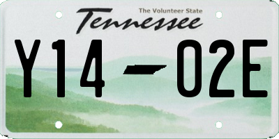 TN license plate Y1402E