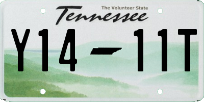 TN license plate Y1411T