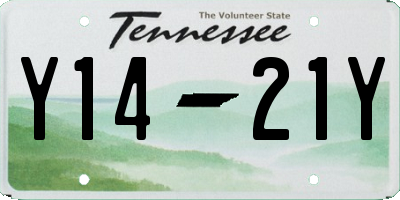TN license plate Y1421Y
