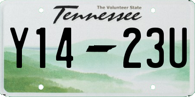 TN license plate Y1423U