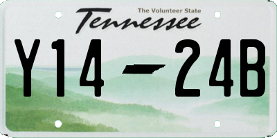 TN license plate Y1424B