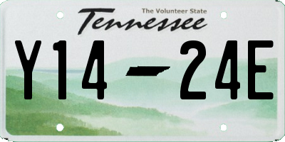 TN license plate Y1424E