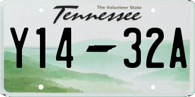 TN license plate Y1432A