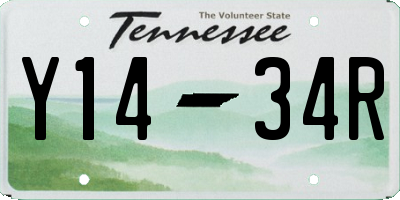 TN license plate Y1434R