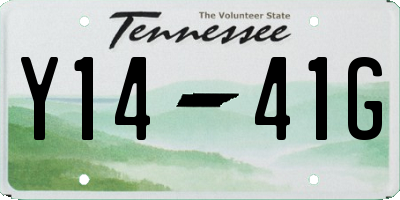 TN license plate Y1441G