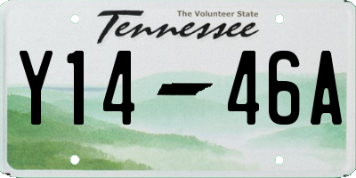 TN license plate Y1446A