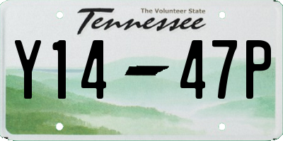 TN license plate Y1447P