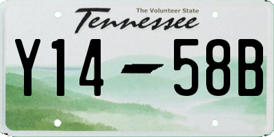 TN license plate Y1458B